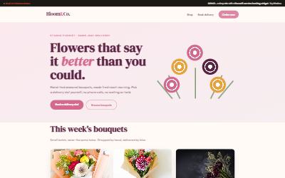 Screenshot of the Bloom & Co. demo