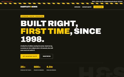 Screenshot of the Hartley & Sons demo