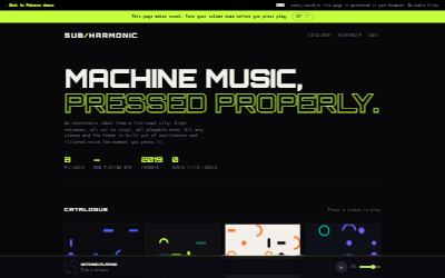 Screenshot of the Subharmonic demo